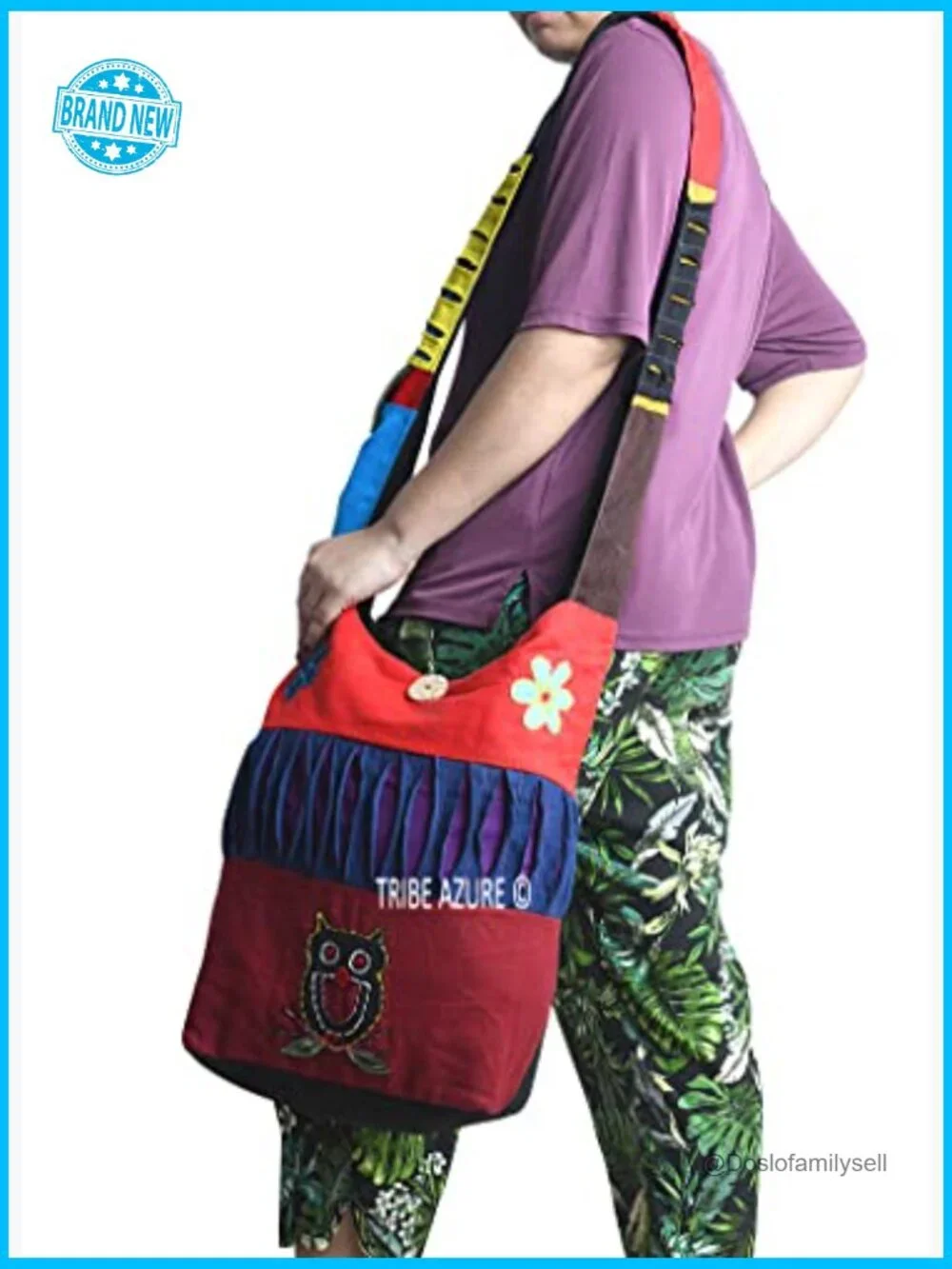 Hobo Crossbody Bag with Handmade Patchwork Lightweight Roomy Spacious Shoulder